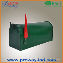 Medium Capacity Galvanized Steel Green, Post-Mount Mailbox